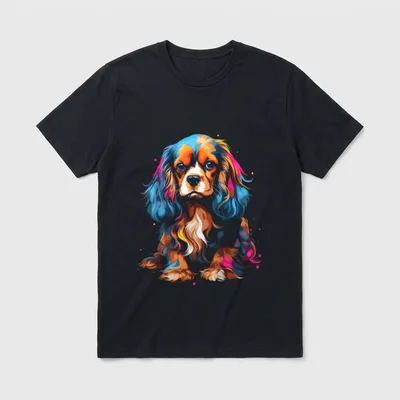 Cavalier King Charles Spaniel T-Shirt 0057 – Klassisches T-Shirt in Schwarz