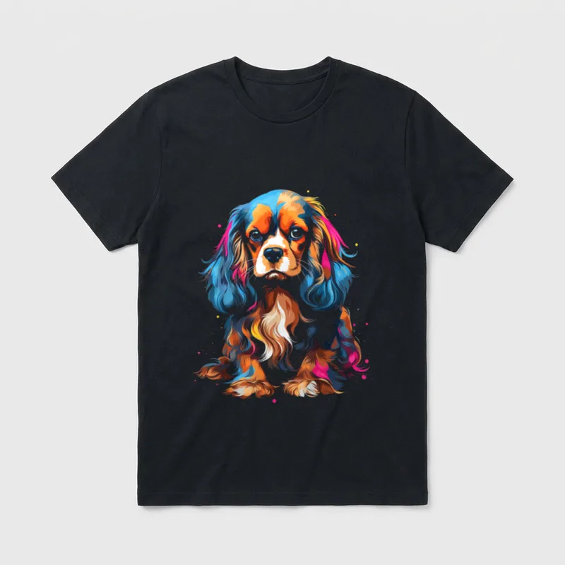 Cavalier King Charles Spaniel T-Shirt 0057 – Klassisches T-Shirt in Schwarz