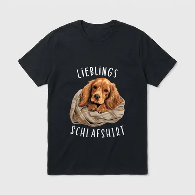 Hund Offizielles Lieblings Schlafshirt Cocker T-Shirt – Klassisches T-Shirt in Schwarz