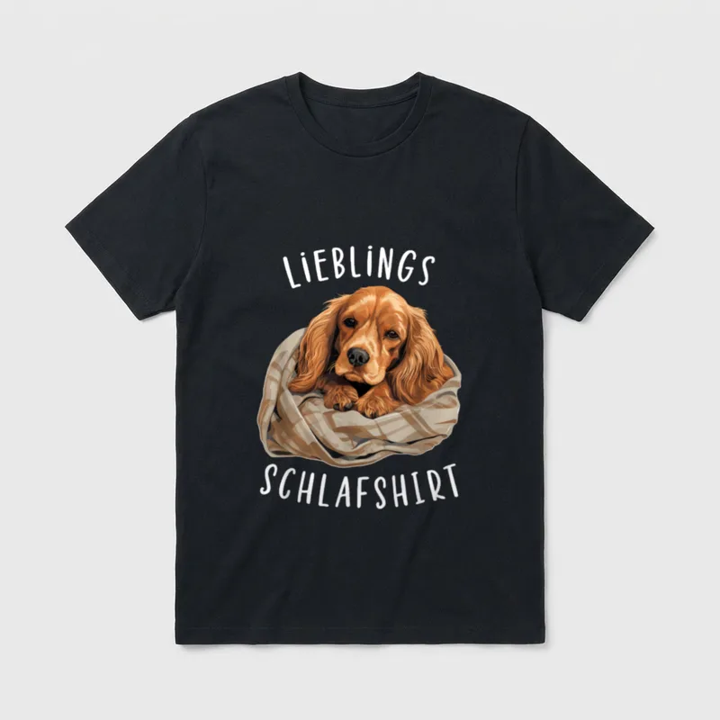 Hund Offizielles Lieblings Schlafshirt Cocker T-Shirt – Klassisches T-Shirt in Schwarz