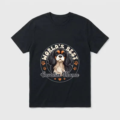 Cavalier King Charles Spaniel Dog T-Shirt – Klassisches T-Shirt in Schwarz