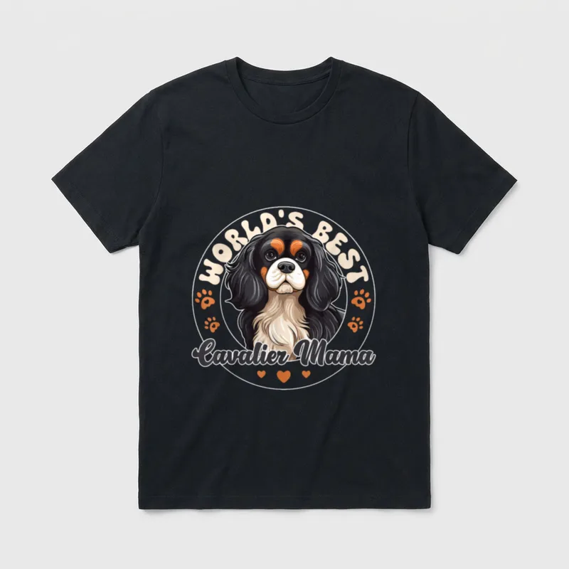 Cavalier King Charles Spaniel Dog T-Shirt – Klassisches T-Shirt in Schwarz