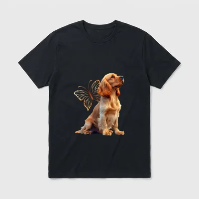 Englischer Cocker Spaniel Cocker T-Shirt 0064 – Klassisches T-Shirt in Schwarz