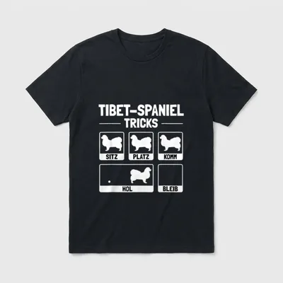 Lustiges Tibet-Spaniel Hund Hundehalter T-Shirt – Klassisches T-Shirt in Schwarz