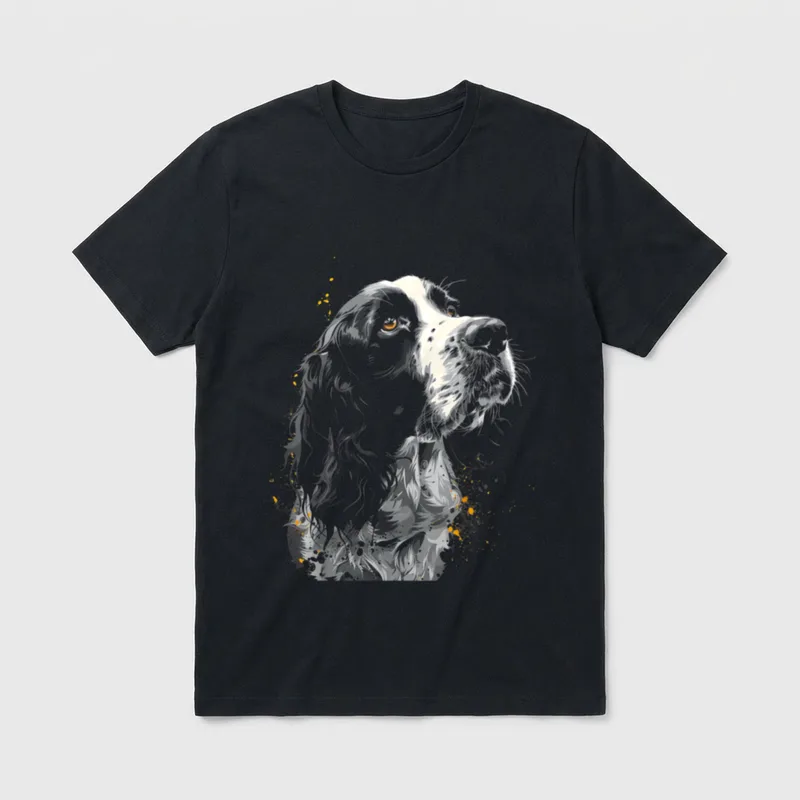 Englischer Springer Spaniel T-Shirt 0070 – Klassisches T-Shirt in Schwarz