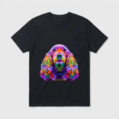 English Cocker Spaniel Pop Art T-Shirt – Klassisches T-Shirt in Schwarz