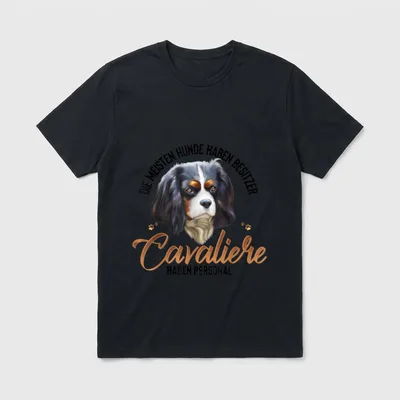 Cavalier King Charles Spaniel T-Shirt 0073 – Klassisches T-Shirt in Schwarz