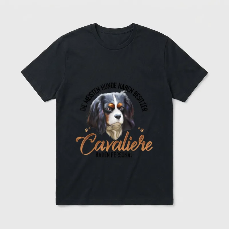 Cavalier King Charles Spaniel T-Shirt 0073 – Klassisches T-Shirt in Schwarz