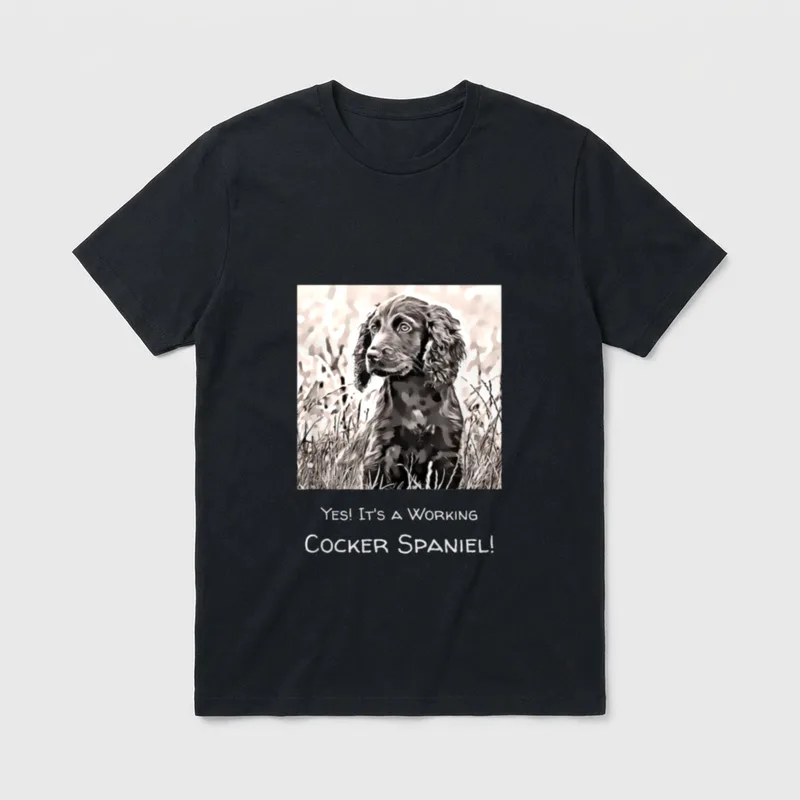 Working Cocker Spaniel T-Shirt – Klassisches T-Shirt in Schwarz