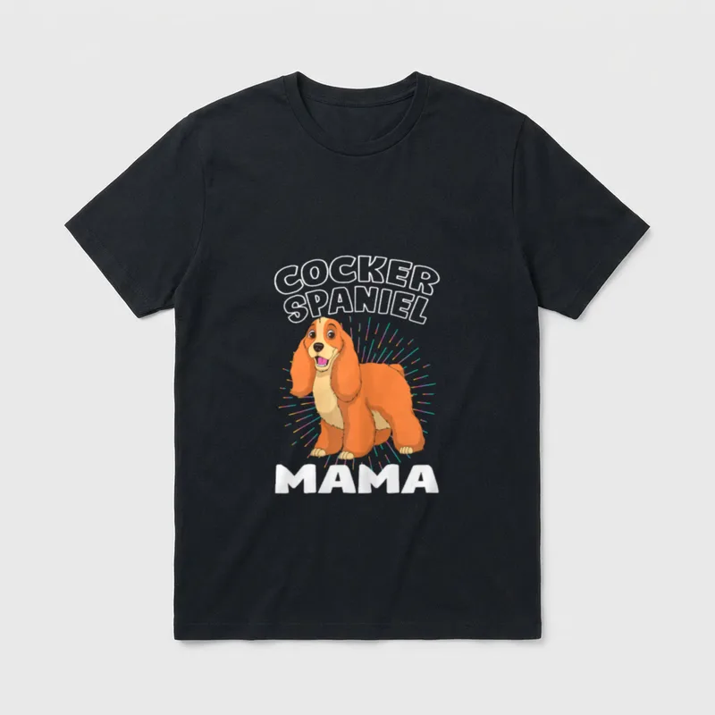 Süßes Cocker Spaniel Desgn T-Shirt – Klassisches T-Shirt in Schwarz