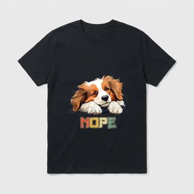 Lazy Kooikerhondje Hund Nein T-Shirt – Klassisches T-Shirt in Schwarz
