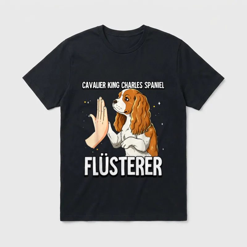 Cavalier King Charles Spaniel T-Shirt 0085 – Klassisches T-Shirt in Schwarz
