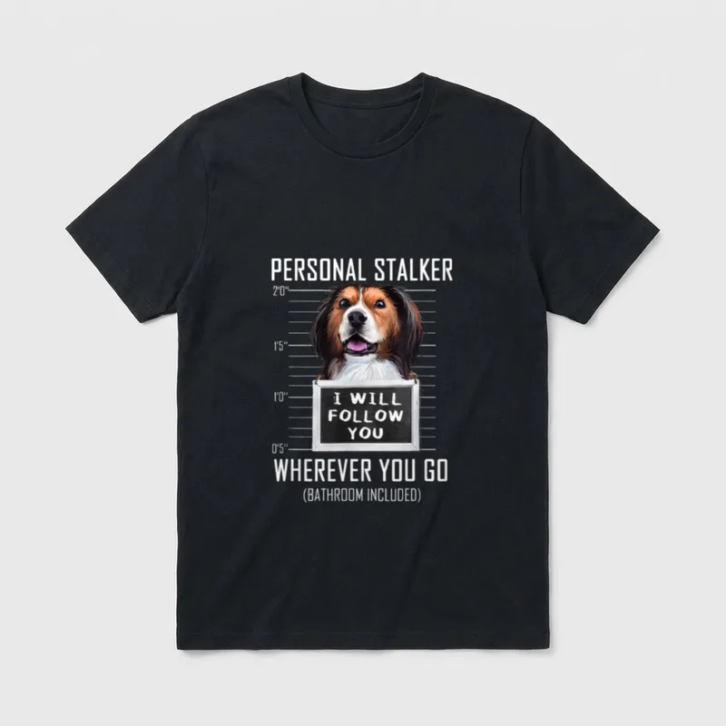Personal Stalker Hund Kooikerhondje T-Shirt – Klassisches T-Shirt in Schwarz