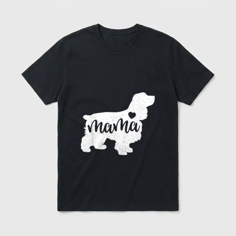 Cocker Spaniel Muttertag Mama T-Shirt – Klassisches T-Shirt in Schwarz
