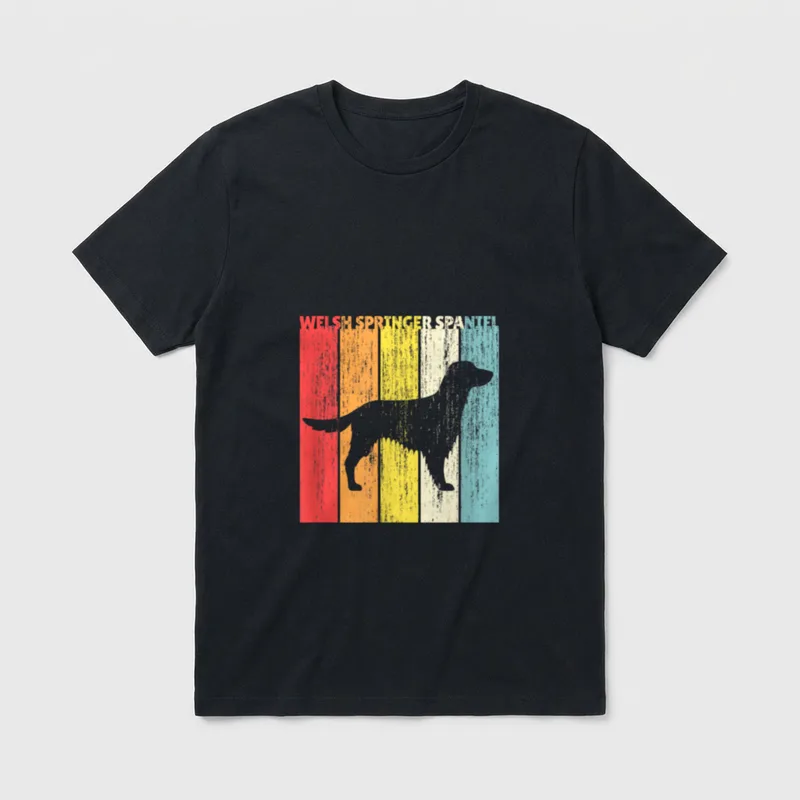 Welsh Springer Spaniel T-Shirt – Klassisches T-Shirt in Schwarz
