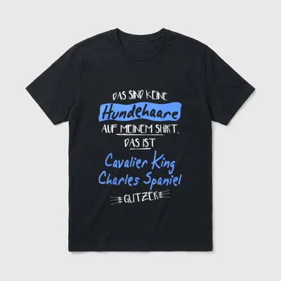 Hundehaare Cavalier King Charles T-Shirt – Klassisches T-Shirt in Schwarz