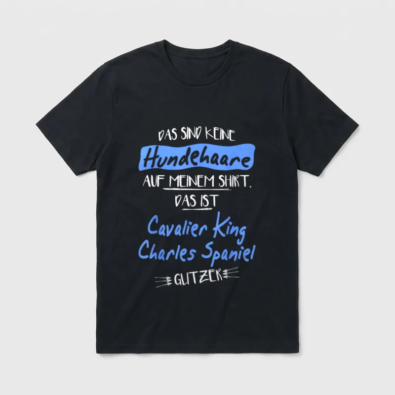 Hundehaare Cavalier King Charles T-Shirt – Klassisches T-Shirt in Schwarz