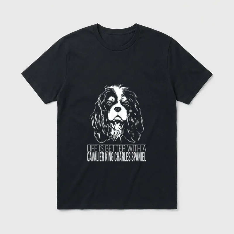 Cavalier King Charles Spaniel life T-Shirt – Klassisches T-Shirt in Schwarz
