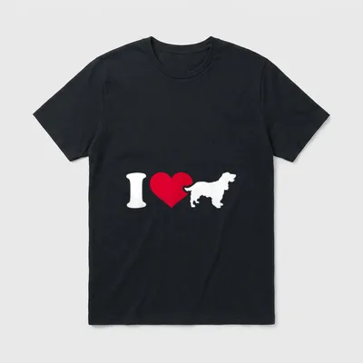 Ich liebe Cocker Spaniels T-Shirt – Klassisches T-Shirt in Schwarz