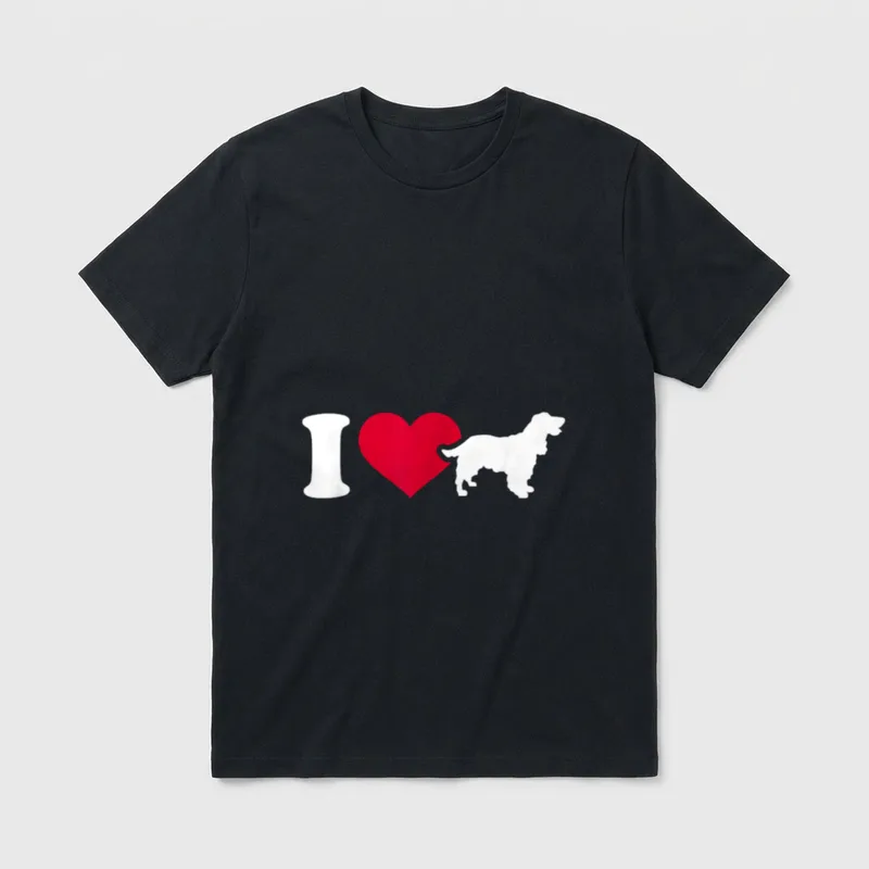 Ich liebe Cocker Spaniels T-Shirt – Klassisches T-Shirt in Schwarz