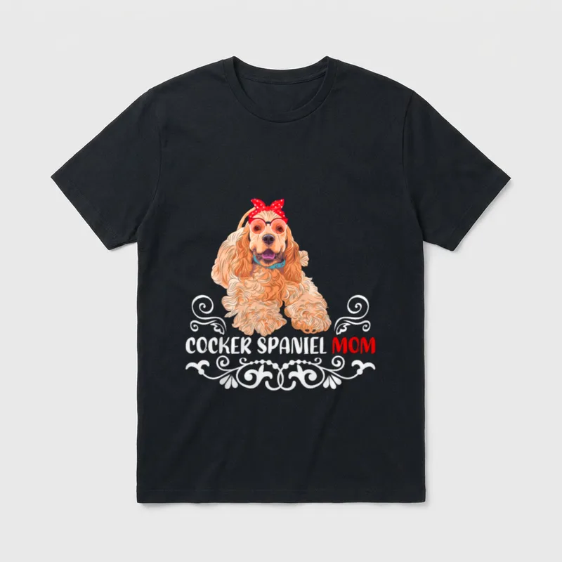 Muttertags Cocker Spaniel Mom T-Shirt – Klassisches T-Shirt in Schwarz