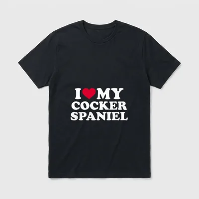 Ich liebe meinen Cocker T-Shirt – Klassisches T-Shirt in Schwarz