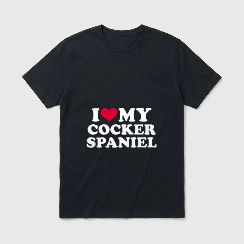Ich liebe meinen Cocker T-Shirt – Klassisches T-Shirt in Schwarz