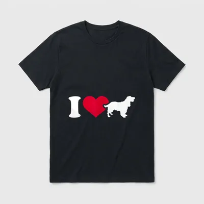 Ich liebe Cocker Spaniels T-Shirt 0122 – Klassisches T-Shirt in Schwarz