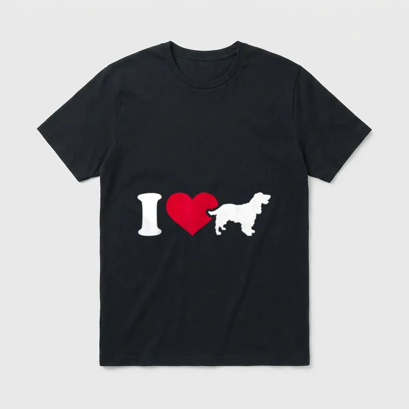 Ich liebe Cocker Spaniels T-Shirt 0122 – Klassisches T-Shirt in Schwarz