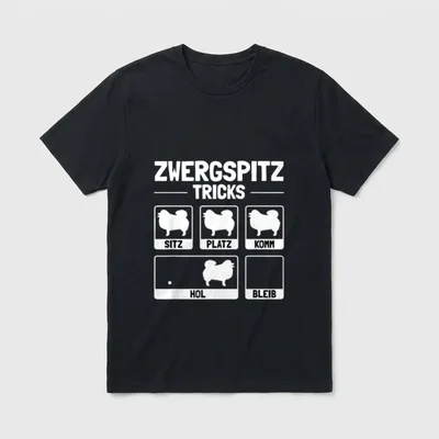 Lustiges Zwergspitz Hund Hundehalter T-Shirt – Klassisches T-Shirt in Schwarz