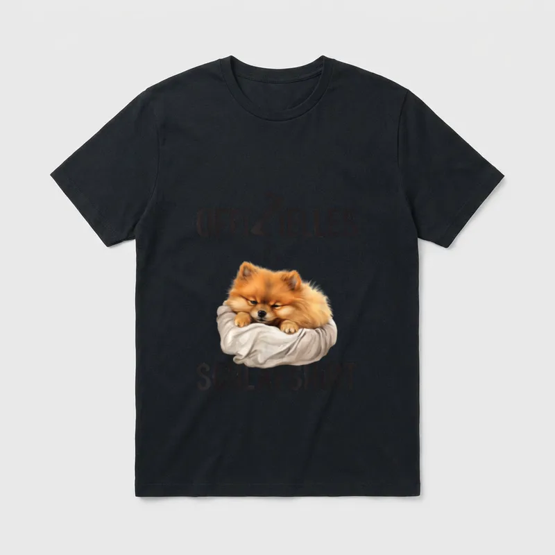 Hundebesitzer Langschläfer Lustig Pomeranian T-Shirt – Klassisches T-Shirt in Schwarz