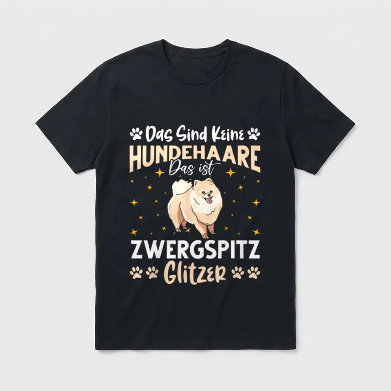 Zwergspitz Spitz Pommersche Pomeranian T-Shirt – Klassisches T-Shirt in Schwarz