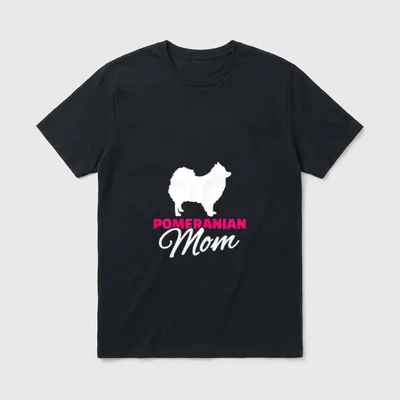 Pomeranian Zwergspitz Mama T-Shirt – Klassisches T-Shirt in Schwarz