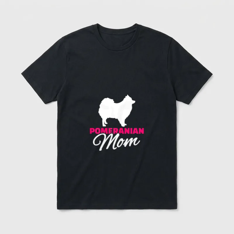 Pomeranian Zwergspitz Mama T-Shirt – Klassisches T-Shirt in Schwarz