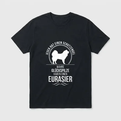 Eurasier Schutzengel Hund Hunde T-Shirt – Klassisches T-Shirt in Schwarz