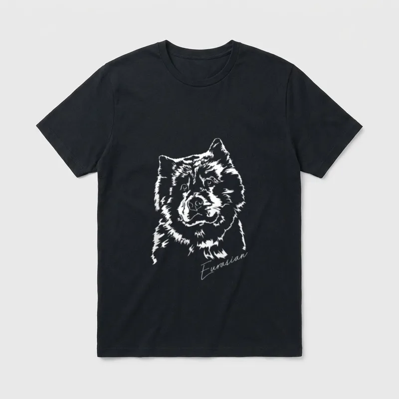 Eurasian Hund Hunde Gassi T-Shirt – Klassisches T-Shirt in Schwarz