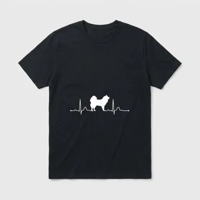 Eurasier Heartbeat Herzschlag Hunde T-Shirt – Klassisches T-Shirt in Schwarz
