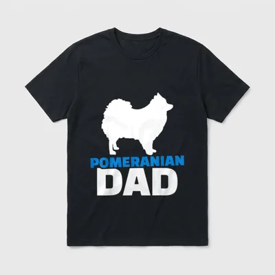 Pomeranian Zwergspitz Papa T-Shirt – Klassisches T-Shirt in Schwarz