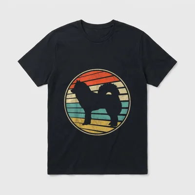 Cute Eurasier Dog Retro T-Shirt – Klassisches T-Shirt in Schwarz