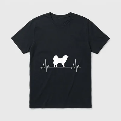 Eurasier Herzschlag EKG Hunde T-Shirt – Klassisches T-Shirt in Schwarz