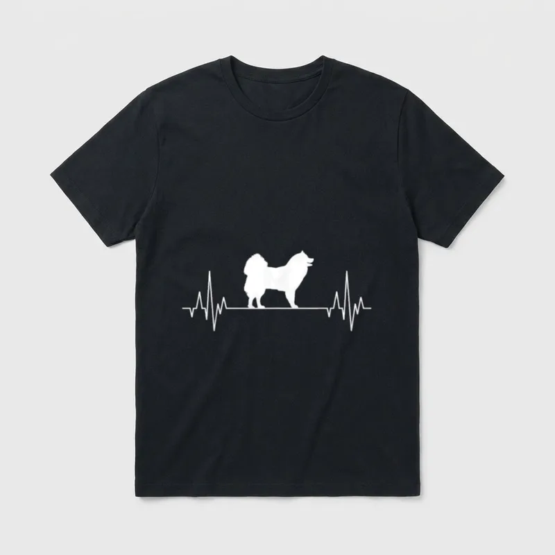 Eurasier Herzschlag EKG Hunde T-Shirt – Klassisches T-Shirt in Schwarz