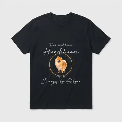 Das ist Pomeranian Zwergspitz T-Shirt – Klassisches T-Shirt in Schwarz