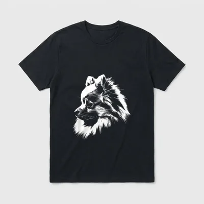 Pomeranian Hunde T-Shirt – Klassisches T-Shirt in Schwarz