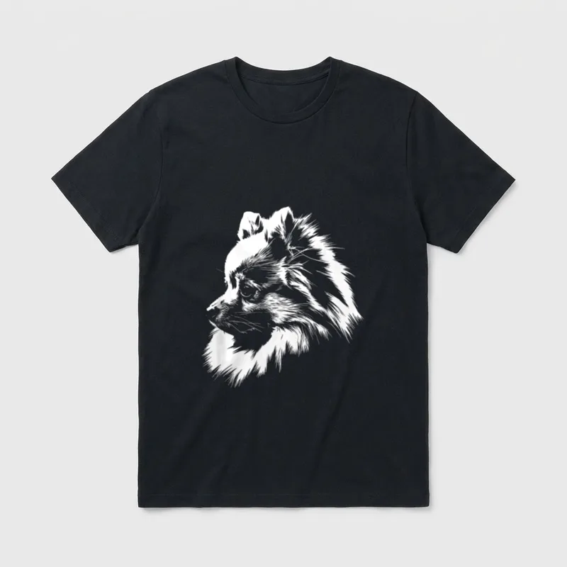 Pomeranian Hunde T-Shirt – Klassisches T-Shirt in Schwarz