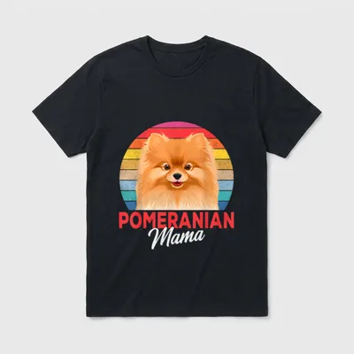 Pomeranian Mama Pom Mom T-Shirt – Klassisches T-Shirt in Schwarz