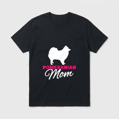 Pomeranian Zwergspitz Mama Spitz & Pomeranian T-Shirt – Klassisches T-Shirt in Schwarz