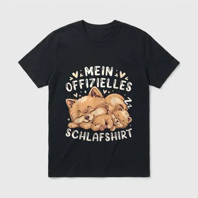 Mein Offizielles Schlafshirt Zwergspitz T-Shirt – Klassisches T-Shirt in Schwarz