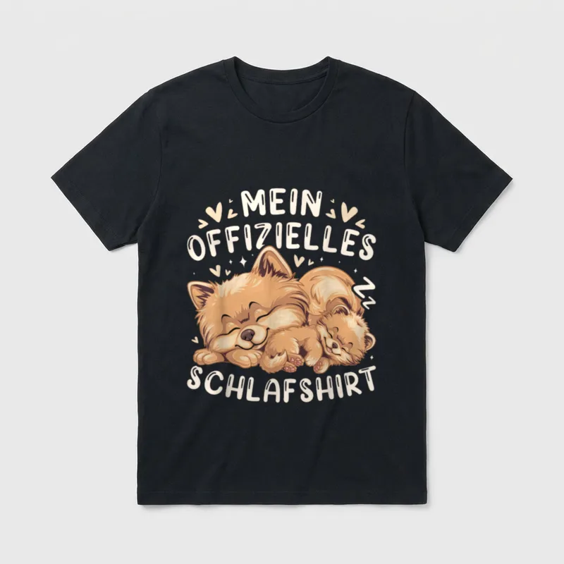Mein Offizielles Schlafshirt Zwergspitz T-Shirt – Klassisches T-Shirt in Schwarz