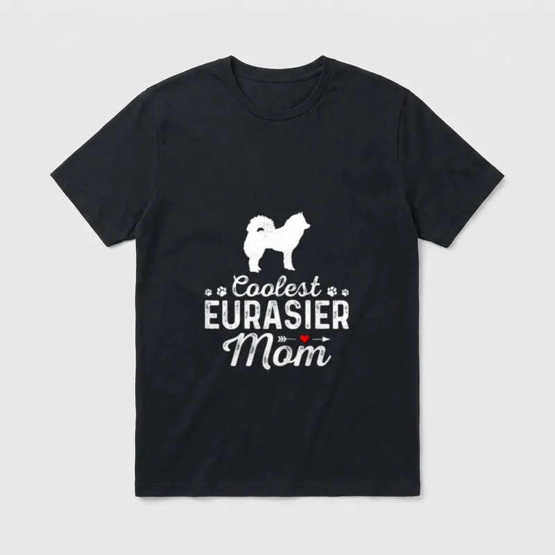 Coolest Eurasier Mom Lustiger T-Shirt – Klassisches T-Shirt in Schwarz