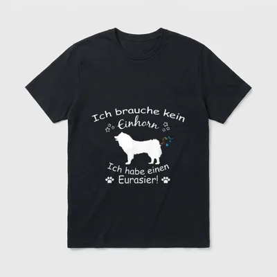 Eurasier Eurasier Spitz & Pomeranian T-Shirt – Klassisches T-Shirt in Schwarz